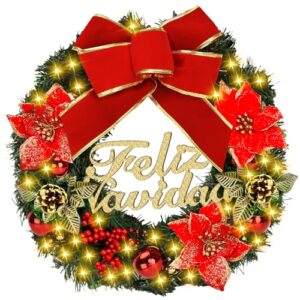 La Mejor Comparacion De Adornos Navidenos Para Puerta Comprados En Linea
