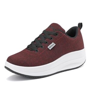 Mejores Review On Line Zapatos Burdeos Plataforma Disponible En Linea
